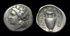 Ancient Coins - THESSALY, Lamia. AR Hemidrachm (2.88g), c. 400-350 BC.