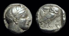 Ancient Coins - ATTICA, Athens. AR Tetradrachm (17.13g), c. 460-454 BC. Starr V variety.