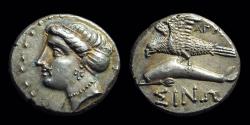 Ancient Coins - PAPHLAGONIA, Sinope. AR Drachm (5.02g), c. 350-300 BC.