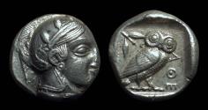 Ancient Coins - ATTICA, Athens. AR Tetradrachm (17.15g) c. 454-450 BC.