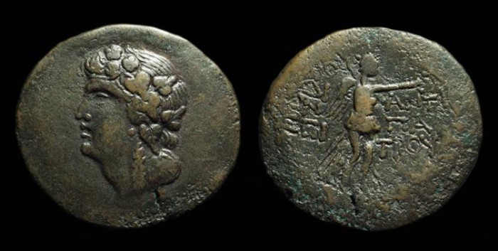 Ancient Coins - KARIA, Islands off. Rhodos. Æ Drachm (25.97g), c. 31 BC-AD 60. 