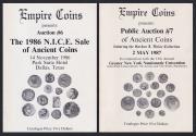 Ancient Coins - Empire Coins (Dennis Kroh). Lot of 2 Public Auction Catalogs (1986 & 1987)