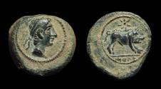 Ancient Coins - IBERIA, Castulo. Æ Quadrans (3.75g), c. 225-200 BC.