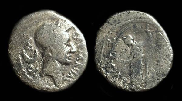 Ancient Coins - Julius Caesar, died 44 BC. AR Denarius (3.72g). 