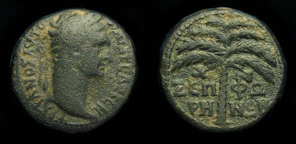 Ancient Coins - Trajan.  Judaea.  Sepphoris.  Ae 22.   98-117 AD.  