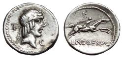 Ancient Coins - L Calpurnius Piso Fnugi Ar Denarius
