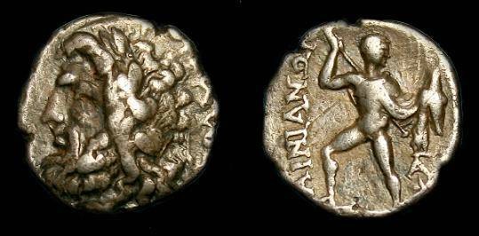 Ancient Coins - Thessaly.  The Ainianes.  Ar tetrobol.  168-146 BC.  RARE type.