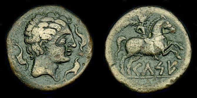 Ancient Coins - Spain.  Celsa.  Ae 29.  After 133 BC.  