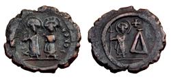 Ancient Coins - Justin II, with Sophia Ae 4. Pentanummia