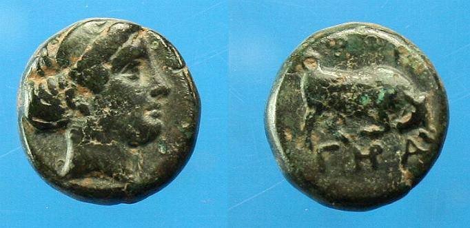 Ancient Coins - Phygela.  Ionia.  Ae 11.  C. 350 BC.  Scarce.