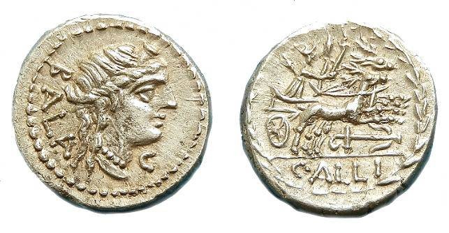 Ancient Coins - SCARCE C  ALLIUS  BALA  AR  DENARIUS