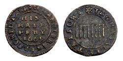 World Coins - London, Crooked Lane Thomas Cole Chandler Cu Halfpenny