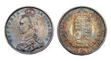World Coins - Victoria Ar Half Crown