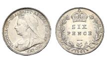 World Coins - Victoria Ar Sixpence