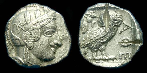 Ancient Coins - Attica.  Athens.  Ar tetradrachm.  C. after 449 BC.  