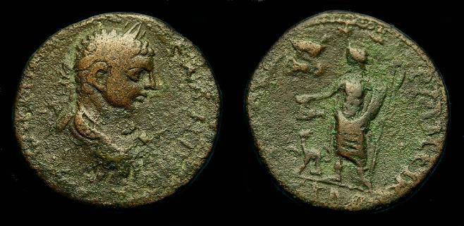 Ancient Coins - Elagabalus.  Ae 25.  Phoenicia.  Sidon.  218-222 AD.