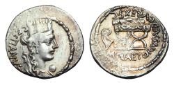 Ancient Coins - M. Plaetorius M.f. Cestianus Ar Denarius