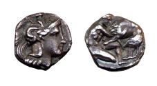 Ancient Coins - Calabria, Tarentum Ar Diobol