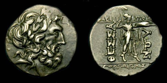 Ancient Coins - Thessalian League.  Ar victoriatus.  196-146 BC.  Super detail.
