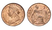 World Coins - Victoria Ae Halfpenny