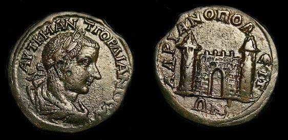Ancient Coins - Gordian III.  Ae27.  238-244 AD.  Super patina and detail.