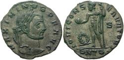 Ancient Coins - Maximinus II Daia 309-313. Follis, Thessalonica, 312 with unrecorded officzin S