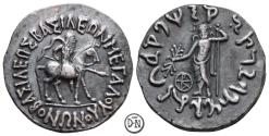 Ancient Coins - Indo-Scythian kings, Vonones (85-60), Tetradrachm, nicely toned, evry rare, good VF