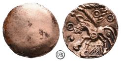 Ancient Coins - Cantiaci/Cantii (Kent), 1/4 Stater, c. 50-20 BC. Corded Triangle type, attractive, rare, EF