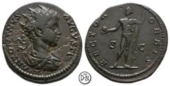Ancient Coins - Caracalla (198/211-217), Dupondius, Roma, 199-201 AD, nice patina, rare, VF
