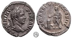 Ancient Coins - Caracalla (198/211-217), Denarius, Roma, 208 AD, VOTA SOLVTA DEC COS III, rare variant, EF