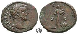 Ancient Coins - Septimius Severus (193-211), As, Roma, 194 AD, AFRICA reverse, unpublished and extremely rare, VF