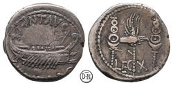 Ancient Coins - Marcus Antonius (IIIVIR R.P.C.), Denarius, military mint, 32-31 BC, Legio X, VF