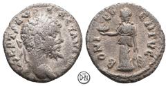 Ancient Coins - Septimius Severus (193-211), Denarius, Laodicea, 194 AD, BONVS EVENTVC (sic), extremely rare, nVF