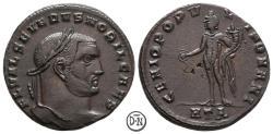 Ancient Coins - Severus II Caesar (305-306), Follis, Heraclea, 305-306 AD, very good portrait, handsome coin, EF