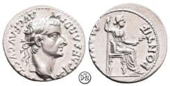 Ancient Coins - Tiberius (14-37), Denarius, Lugdunum, 36-37 AD, excellent portrait, EF