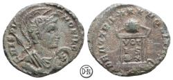 Ancient Coins - Crispus Caesar (317-326), Follis, Londinium, 323-324 AD, extremely rare with this bust, unpublished?, VF