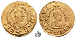 Ancient Coins - Kingdom of Axum, Nezana/Nezool (c. 485-500), Chrysos, very rare mule, VF