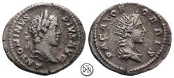 Ancient Coins - Caracalla (198/211-217), Denarius, Roma, 206-210 AD, PACATOR ORBIS, very rare, nVF