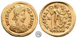 Ancient Coins - Arcadius (383-408), Solidus, Ravenna, 402-406 AD, lustrous with brilliant details, ex Triton I (1997)