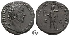 Ancient Coins - Commodus (177/180-192), Sestertius, Roma, 181-182 AD, beautiful patina, nice portrait, VF