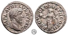 Ancient Coins - Lucius Verus (161-169), Denarius, Roma, 161-162 AD, excellent portrait, nice toning, EF