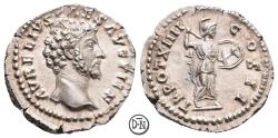 Ancient Coins - Marcus Aurelius Caesar (139-161), Denarius, Roma, 159-160 AD, excellent coin with light luster, nice details, mint state
