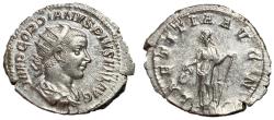 Ancient Coins - Gordian III, 238 - 244 AD, Silver Antoninianus, Laetitia