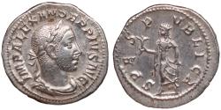Ancient Coins - Severus Alexander, 222 - 235 AD, Silver Denarius with Spes