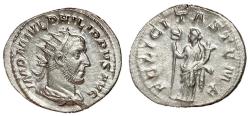 Ancient Coins - Philip I, 244 - 249 AD, Silver Antoninianus, Felicitas