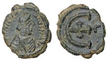 Ancient Coins - Justinian I, 527 - 565 AD, Pentanummium of Theoupolis