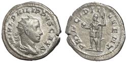 Ancient Coins - Philip II, as Caesar, 244 - 247 AD, Silver Antoninianus, Heir Apparent