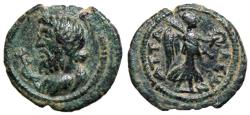 Ancient Coins - Pamphylia, Attaleia, 1st Century AD, AE15, Poseidon & Nike, Attractive
