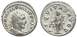 Ancient Coins - Philip I, 244 - 249 AD, Silver Antoninianus, Aequitas