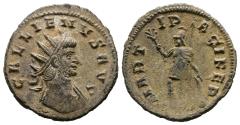 Ancient Coins - Gallienus, 253 - 268 AD, Silvered Antoninianus, UNC with Mars